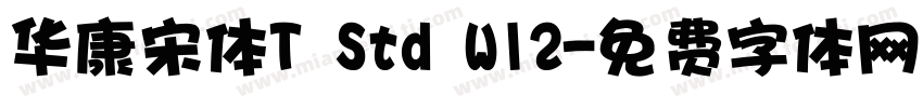 华康宋体T Std W12字体转换
